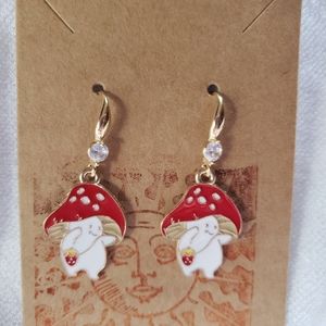 Red Mushroom man earrings